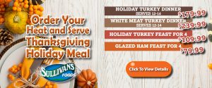Sullivans Foods Thanksgiving Meals 2025